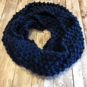 Soft and warm Handmade Navy infinity scarf